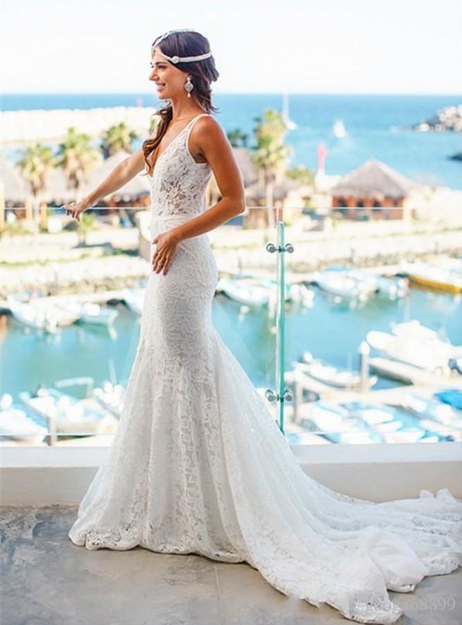 2021 New Vintage Lace Boho Country Beach Wedding Es Sexy V-neck Sweep Train Bohemian Sleeveless Bridal Gowns Hot Sale L496, White
2021 New Vintage Lace Boho Country Beach Wedding Es Sexy V-neck Sweep Train Bohemian Sleeveless Bridal Gowns Hot Sale L496, White