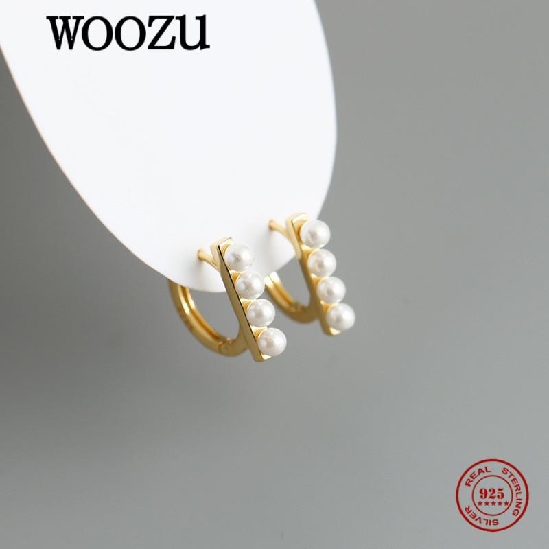 Hoop & Huggie WOOZU Real 925 Sterling Silver Geometric Sweet Pearl Earrings For Women Party Korean Ear Buckle Romantic Punk Jewelry Gift
Hoop & Huggie WOOZU Real 925 Sterling Silver Geometric Sweet Pearl Earrings For Women Party Korean Ear Buckle Romantic Punk Jewelry Gift
