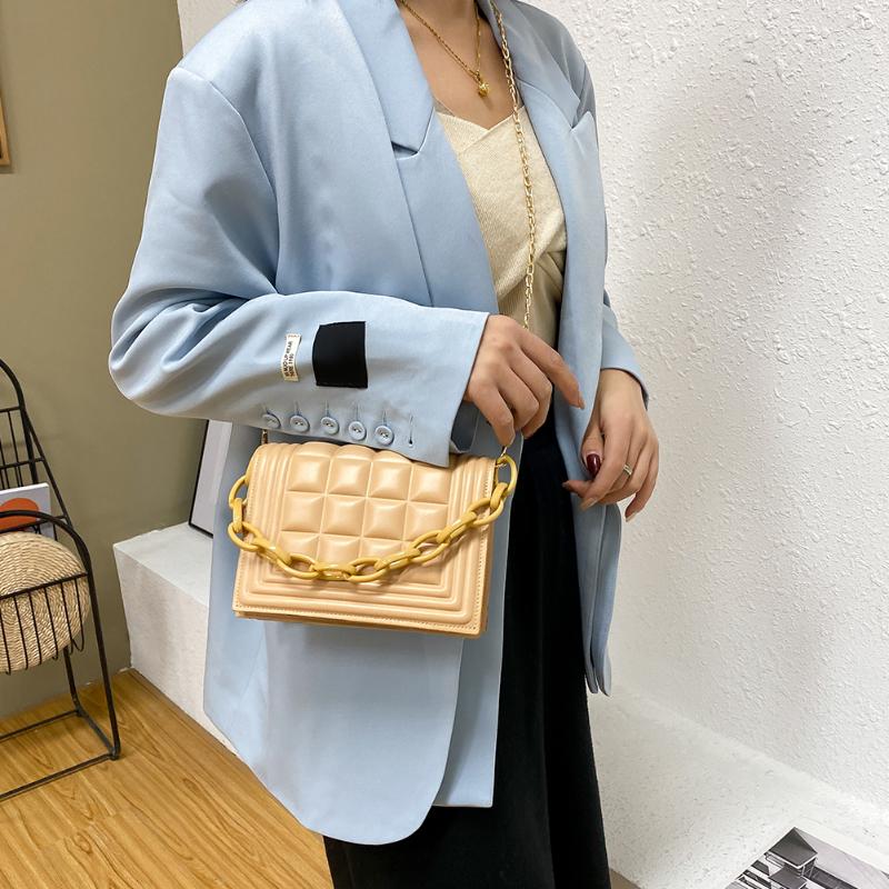 Fashion Women Shoulder Handbag Portable Lady Lattice Leather Crossbody Chain Bag Youth Ladies Simple Versatile Bag, Black
Fashion Women Shoulder Handbag Portable Lady Lattice Leather Crossbody Chain Bag Youth Ladies Simple Versatile Bag, Black