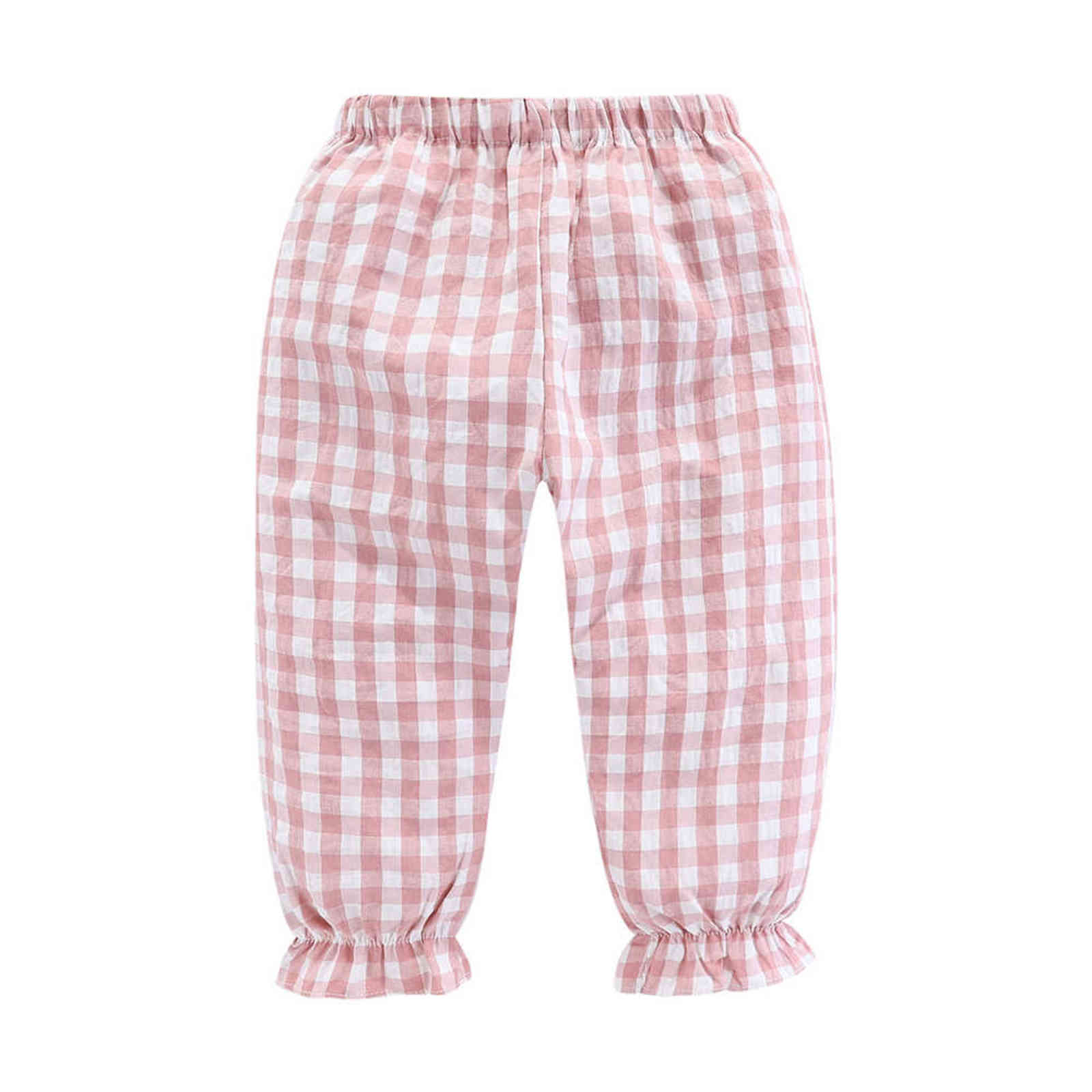 Mudkingdom Girls Pajama Set Peter Pan Collar Cute Plaid Girl Pajamas Suit Homewear Toddler Jammies Sleepwear 211130