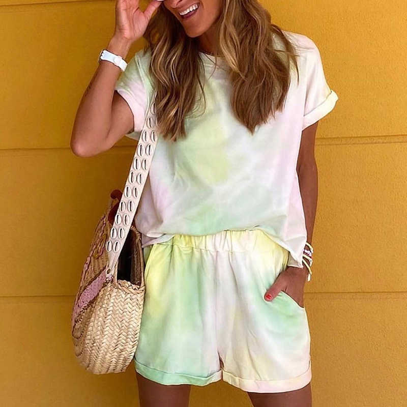 Tie Dye Printed Women Clothing Set Two Piece Long Sleeve Blouses + Shorts Ladies Outfits Fashion Casual Female Clothes Set 210709, Light yellow
Tie Dye Printed Women Clothing Set Two Piece Long Sleeve Blouses + Shorts Ladies Outfits Fashion Casual Female Clothes Set 210709, Light yellow
