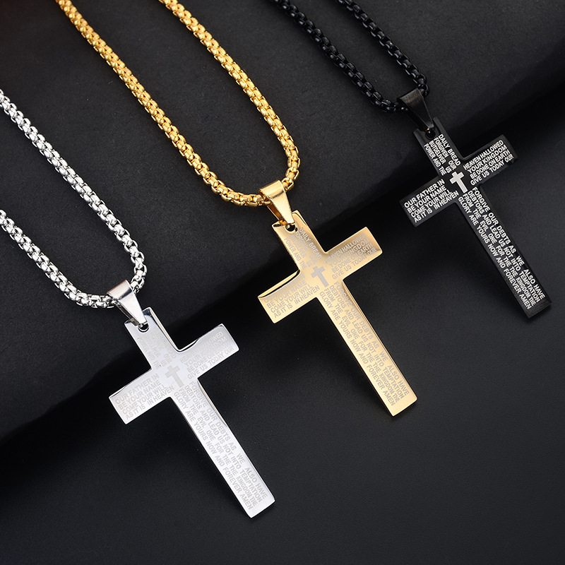 Titanium Steel Christian Jesus Cross Necklace Choker Men Women Pendants Chain Prayer Religion Jewelry Fashion Gifts
Titanium Steel Christian Jesus Cross Necklace Choker Men Women Pendants Chain Prayer Religion Jewelry Fashion Gifts