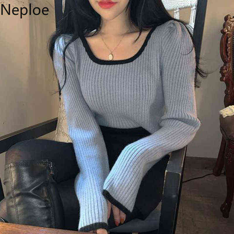 Neploe Women Sweaters Puff Long Sleeve Striped Knit Tops Autumn Winter Korean Cropped Sweater Fashion Y2K Pullovers Clothes 211109, Blue
Neploe Women Sweaters Puff Long Sleeve Striped Knit Tops Autumn Winter Korean Cropped Sweater Fashion Y2K Pullovers Clothes 211109, Blue