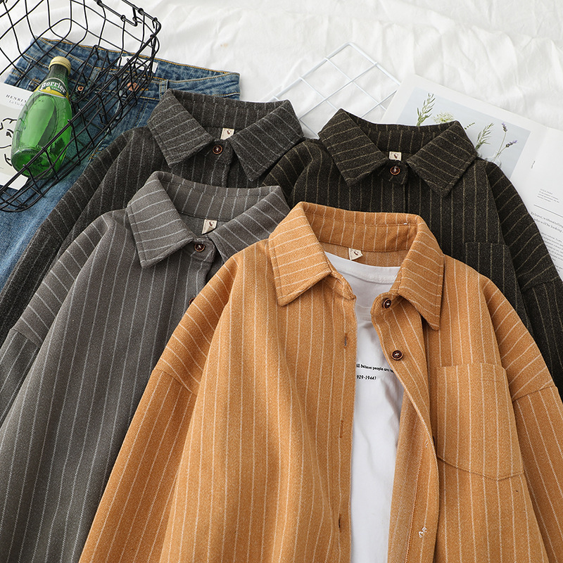2021 Woolen Striped Shirts Women Blouses and Tops Long Sleeve Female Clothes Outwear New Arrival Yellow Grey Pni5, Black
2021 Woolen Striped Shirts Women Blouses and Tops Long Sleeve Female Clothes Outwear New Arrival Yellow Grey Pni5, Black