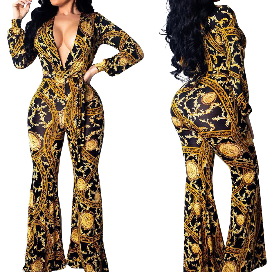 Free Ship Women Fashion Print V-neck Wide Leg Jumpsuit Casual High Waist Long Playsuit Club Wear Romper for Lady, Yellow
Free Ship Women Fashion Print V-neck Wide Leg Jumpsuit Casual High Waist Long Playsuit Club Wear Romper for Lady, Yellow