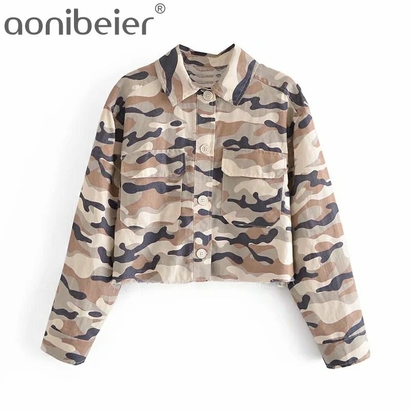 Camouflage Loose Shirts Summer Fashion Patch Pockets Drop Shoulder Women Casual Blouses Raw Hem Female Crop Tops 210604, Camo
Camouflage Loose Shirts Summer Fashion Patch Pockets Drop Shoulder Women Casual Blouses Raw Hem Female Crop Tops 210604, Camo