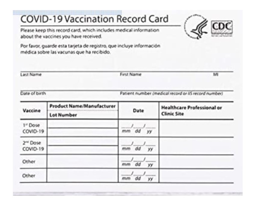 Blank 4*3inch CDC Paper Vaccination Card Files Vaccinated Record Cards Fill the Information yourself
Blank 4*3inch CDC Paper Vaccination Card Files Vaccinated Record Cards Fill the Information yourself