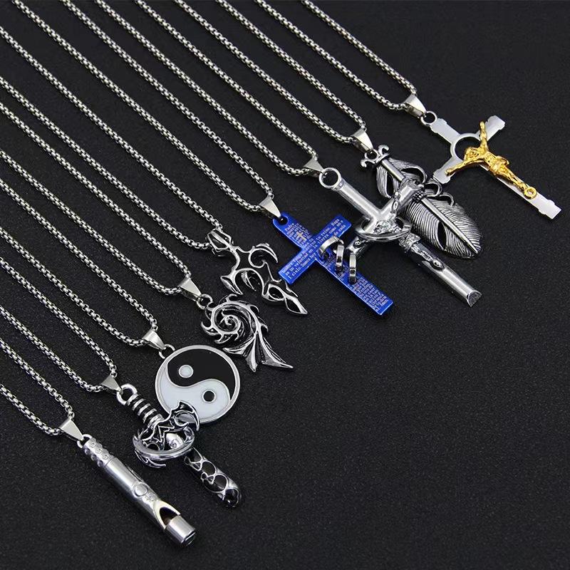 Pendant Necklaces 2021 Fashion Cross Pendants Necklace Men Trendy Simple Stainless Steel Chain Jewelry Gift, Silver
Pendant Necklaces 2021 Fashion Cross Pendants Necklace Men Trendy Simple Stainless Steel Chain Jewelry Gift, Silver