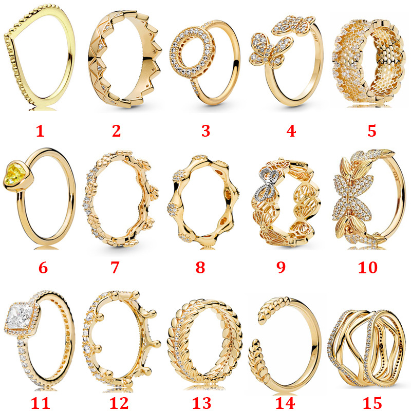 Women's 925 Sterling wedding rings Gold flower crown dazzling butterfly group open love romantic pair ring for Pandora Style Women Rings Birthday Gift with Box
Women's 925 Sterling wedding rings Gold flower crown dazzling butterfly group open love romantic pair ring for Pandora Style Women Rings Birthday Gift with Box