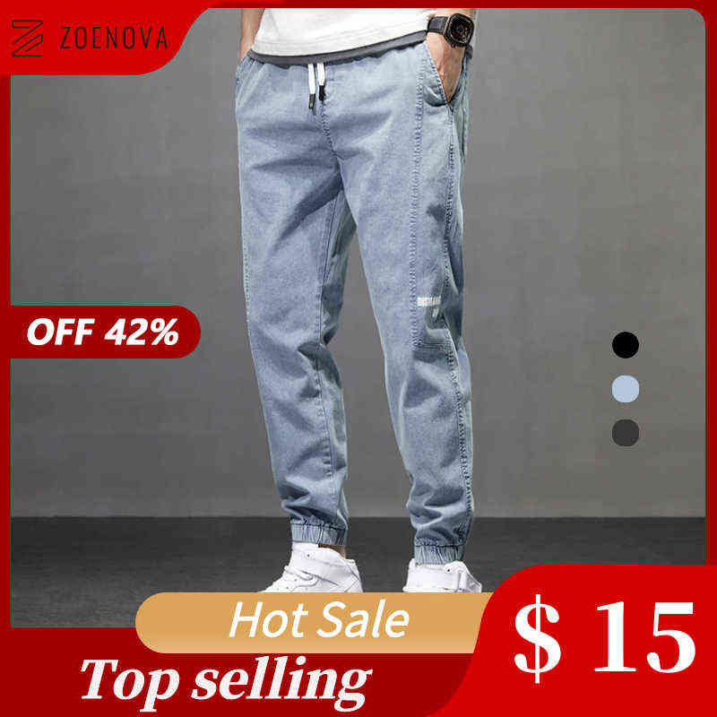 Men's Jean Jogger Harem Pant Men Pants Harajuku Cargo Jeans Cotton Casual Harem Denim Hip Hop Sweatpants Male Trousers 211029