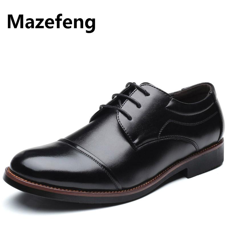 Mazefeng Men Dress Shoes Formal Business Work Soft Patent Leather Pointed Toe for Man Male Men's Oxford Flats Plus Size 39-48, Black dress shoes 
Mazefeng Men Dress Shoes Formal Business Work Soft Patent Leather Pointed Toe for Man Male Men's Oxford Flats Plus Size 39-48, Black dress shoes
