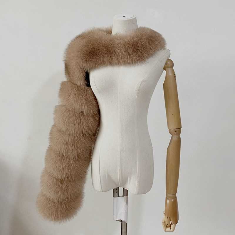 BEIZIRU Women Real Raccoon Fur silver red Sleeve Ladies Fashion Natural One Sleeve 211007