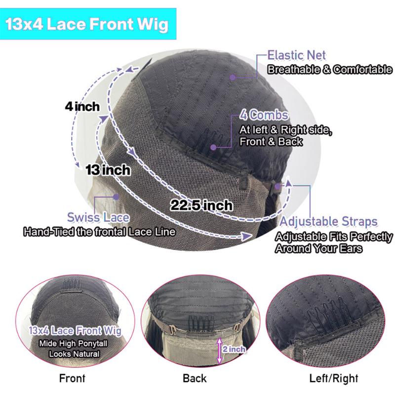 Lace Wigs 13x4 Front Human Hair For Black Women Deep Curly 180% High Density Brazilan Remy Pre Plucked Wig