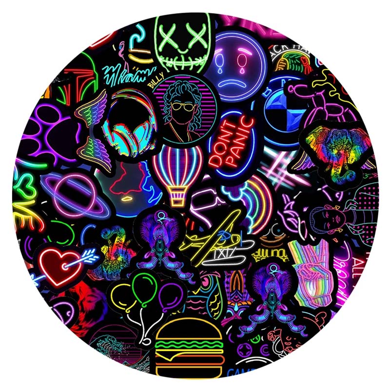 Fashion Neon Light Graffiti Stickers Cartoon Rainbow Hot Air Balloon DIY Sticker Car Guitar Motorcycle Luggage Suitcase Classic Toy Decal, Mix
Fashion Neon Light Graffiti Stickers Cartoon Rainbow Hot Air Balloon DIY Sticker Car Guitar Motorcycle Luggage Suitcase Classic Toy Decal, Mix