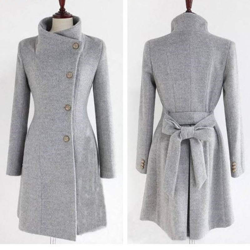 XUXI Women New Coat Ladies Autumn And Winter Manteau Femme Overcoat Cotton Mixing High Quality Coats FZ765 210218
