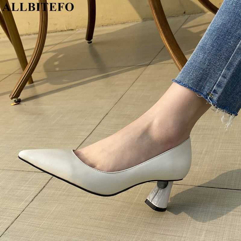 ALLBITEFO pointed toe soft genuine leather women heels shoes comfortable sheepskin insole fashion high heels high heel shoes 210611, As picture
ALLBITEFO pointed toe soft genuine leather women heels shoes comfortable sheepskin insole fashion high heels high heel shoes 210611, As picture