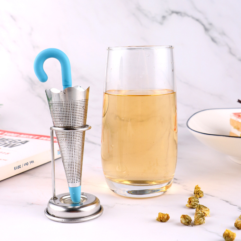 Umbrella Tea Infuser Ball Shape Loose Leaf Silicone Strainer Shark Owl Filter Stainless Steel Kitchen Teaware Free shipping