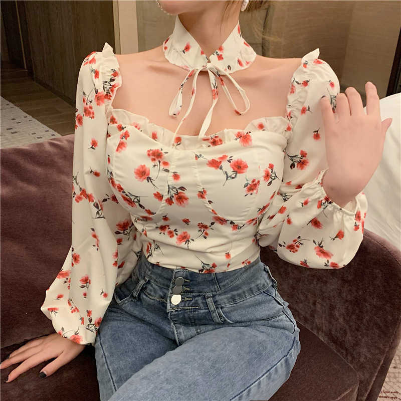 WOMENGAGA Spring Korean Mature Women Floral Print Lantern Sleeve Short Slim Shirt Top Blouse Tops Sweet Girl Female A7T 210603, White
WOMENGAGA Spring Korean Mature Women Floral Print Lantern Sleeve Short Slim Shirt Top Blouse Tops Sweet Girl Female A7T 210603, White