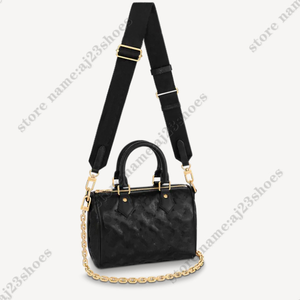 Speedy Bandouliere 22 designer Bag Black Totes Boston Embossed Leather Chain designers handbags M58631, 05
Speedy Bandouliere 22 designer Bag Black Totes Boston Embossed Leather Chain designers handbags M58631, 05