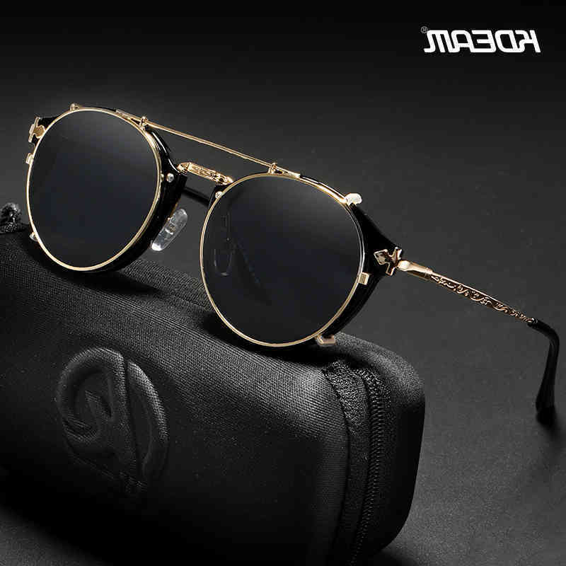KDEAM Retro Steampunk Round Clip On sunglasses Men Women Double layer Removable lens Baroque Cut legs Glass UV400 With box Glasses wholesale, Silver
KDEAM Retro Steampunk Round Clip On sunglasses Men Women Double layer Removable lens Baroque Cut legs Glass UV400 With box Glasses wholesale, Silver