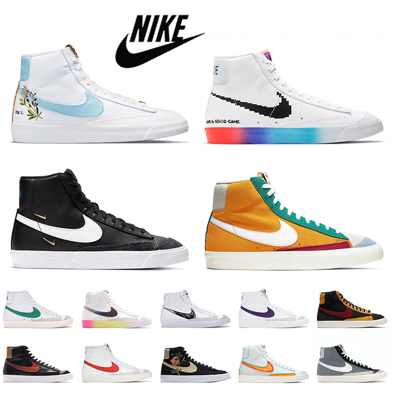 Top Quality NIK Blazer Mid 77 Vintage Women Mens High Casual Shoes Have A Good Game Indigo Multi-Color White Black Green Red Pink Low Magma
Top Quality NIK Blazer Mid 77 Vintage Women Mens High Casual Shoes Have A Good Game Indigo Multi-Color White Black Green Red Pink Low Magma