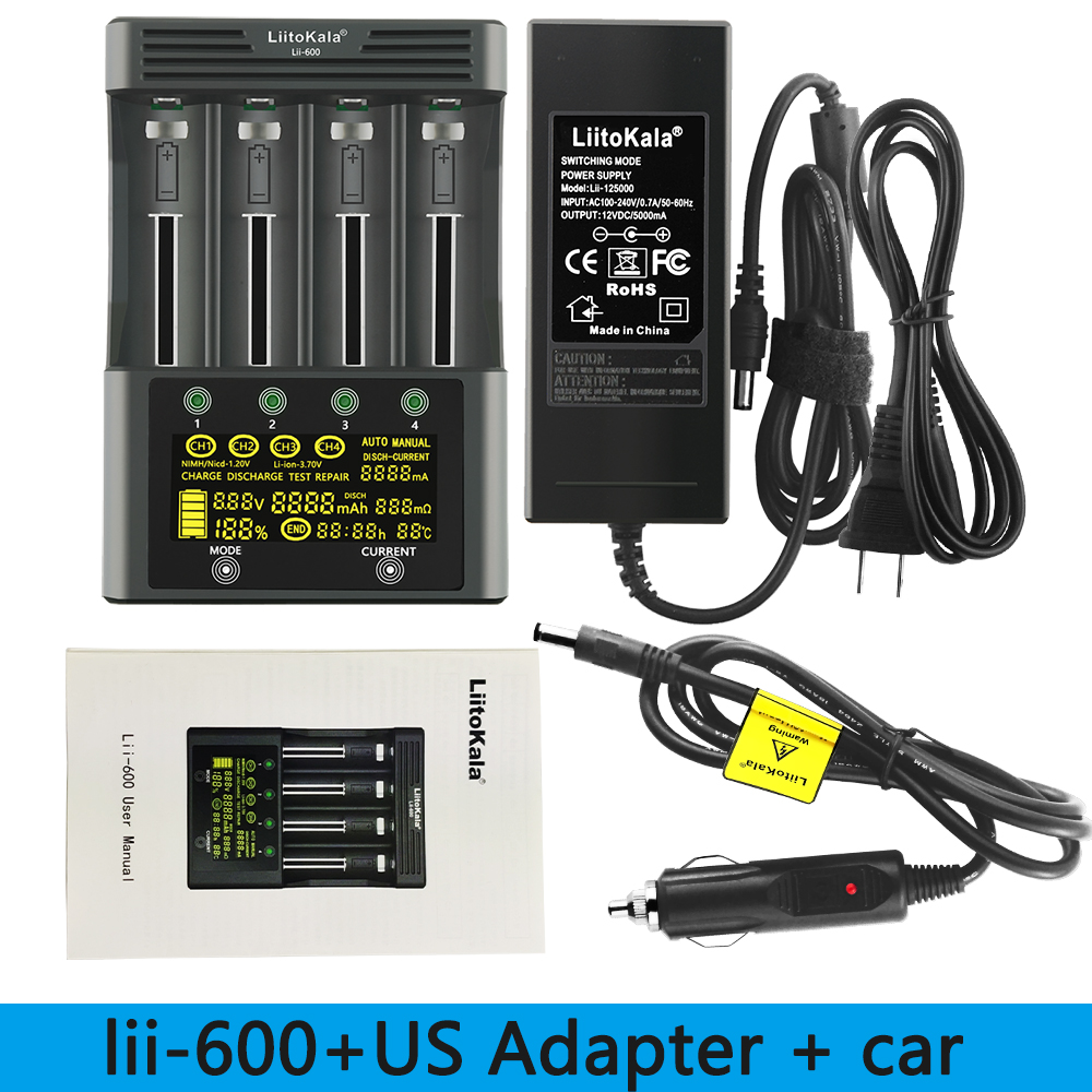 LiitoKala pack lii-500 Lii-500S lii-600 LCD 3.7V 1.2V 18650 26650 16340 14500 10440 18500 Battery Charger
LiitoKala pack lii-500 Lii-500S lii-600 LCD 3.7V 1.2V 18650 26650 16340 14500 10440 18500 Battery Charger