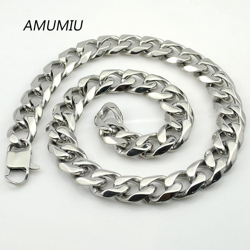 18mm Width 40-70cm BIG Long Silver Color Chain Necklace Stainless Steel Link Men's Jewellry Wholesale HZN026 Chains
18mm Width 40-70cm BIG Long Silver Color Chain Necklace Stainless Steel Link Men's Jewellry Wholesale HZN026 Chains