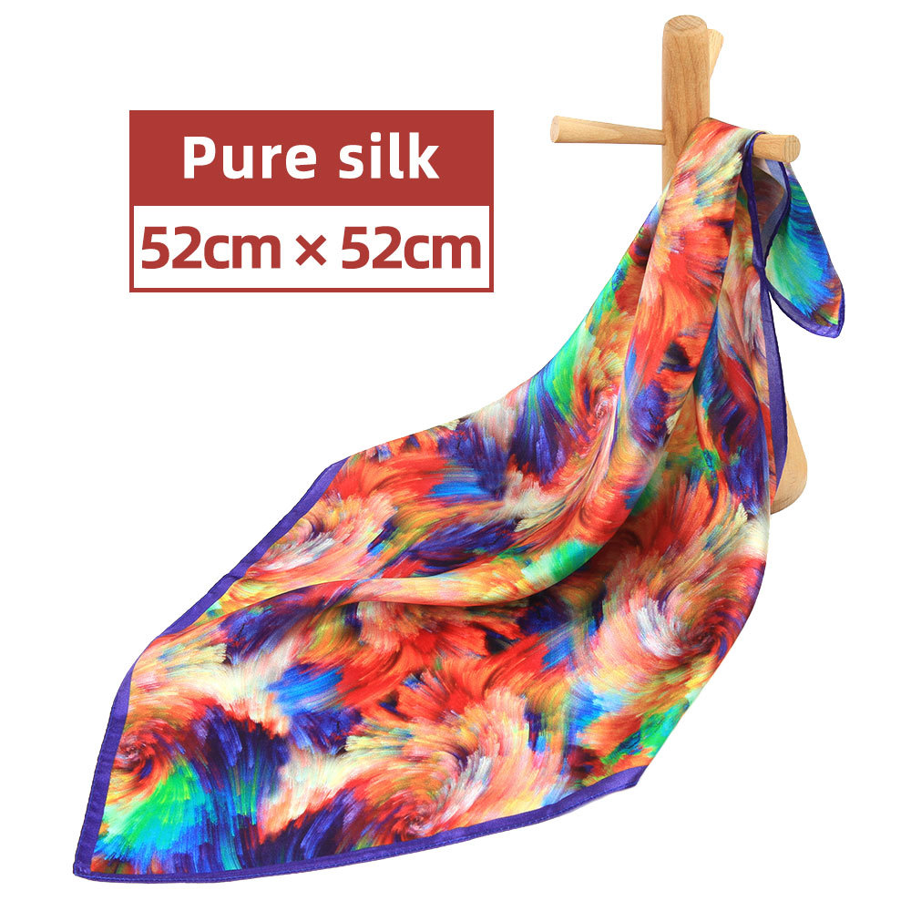 100% Pure Bandana Female Handkerchief Luxury 's Natural Silk Square Headband Vortex Neck Scarf for Women
100% Pure Bandana Female Handkerchief Luxury 's Natural Silk Square Headband Vortex Neck Scarf for Women