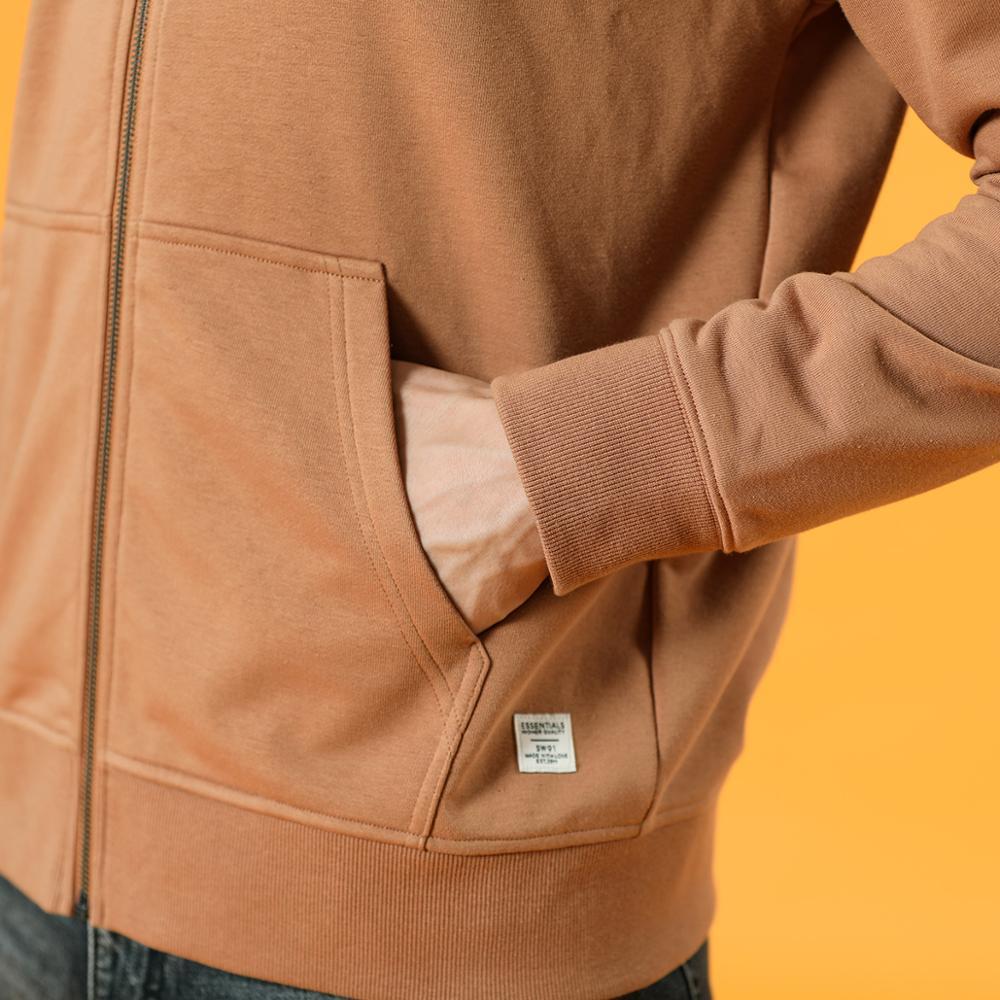 Autumn Winter Cotton-Jersey Zip-Up Hoodie Men basic hooded Sweatshirts Comfortable Jogger Jackets Outerwear LJ201222