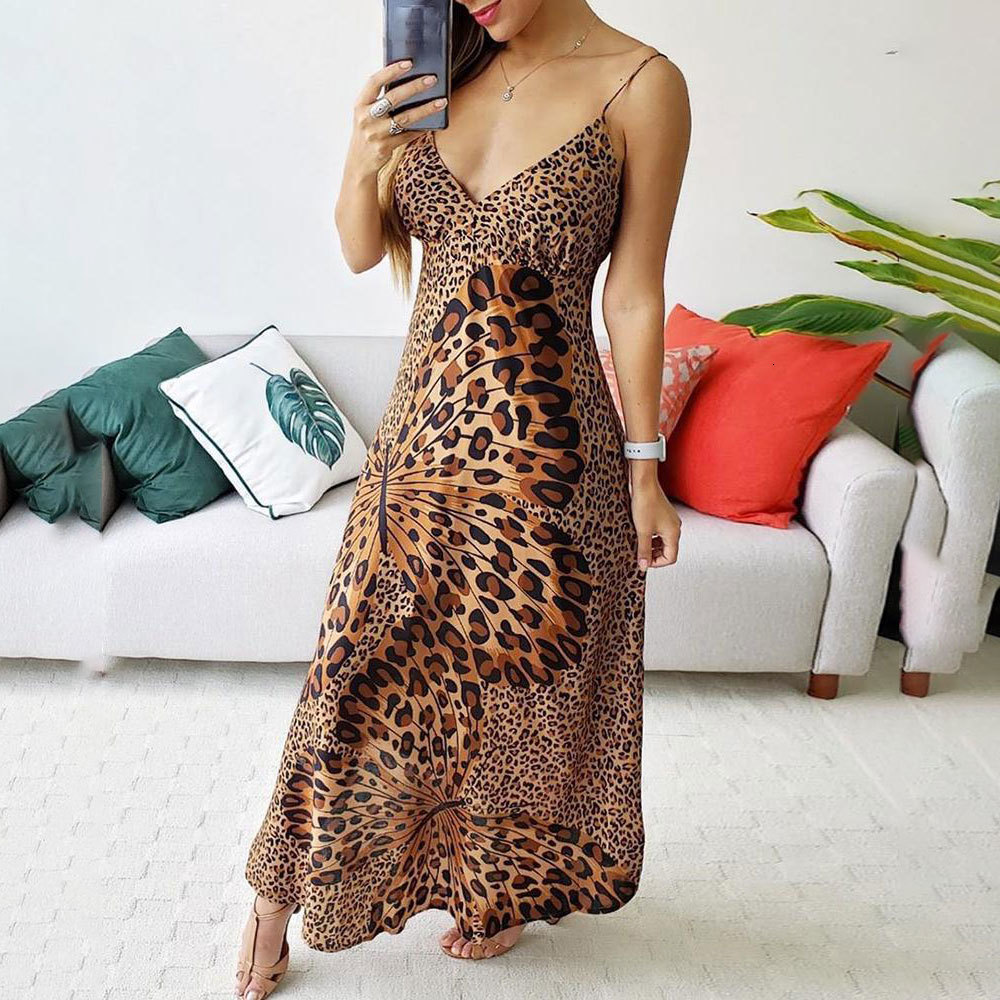 New Elegant Sling Long Ladies Sleeveless Nightclub Maxi 2021 Sexy Strap v Neck Leopard Print Wrap Slim 7hdc, As photo
New Elegant Sling Long Ladies Sleeveless Nightclub Maxi 2021 Sexy Strap v Neck Leopard Print Wrap Slim 7hdc, As photo