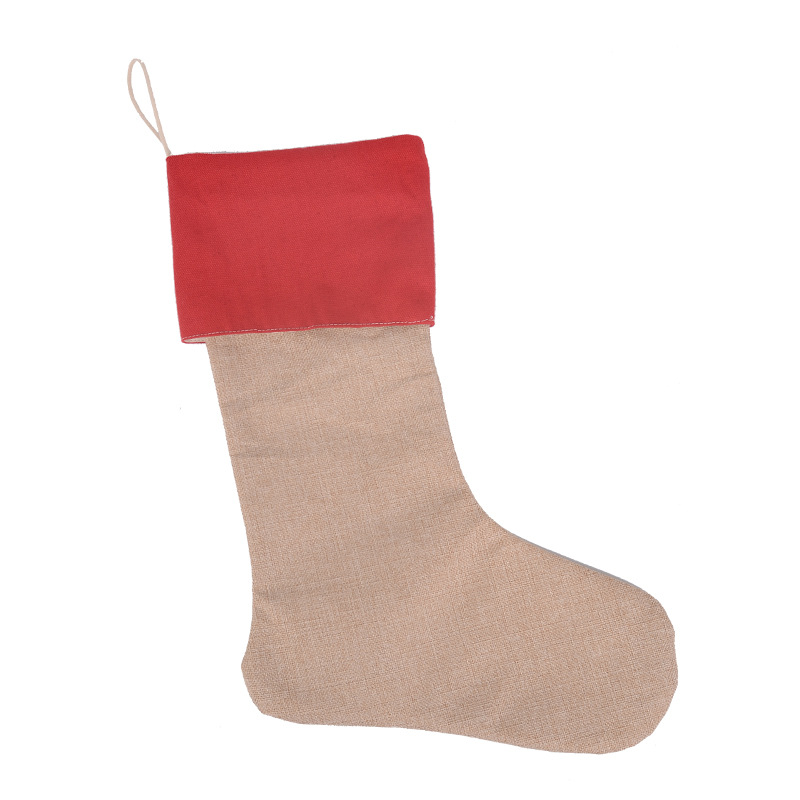 Canvas Christmas Stocking Gift Bags Decorations Xmas stock Large Plain Burlap Decorative Socks WLL685