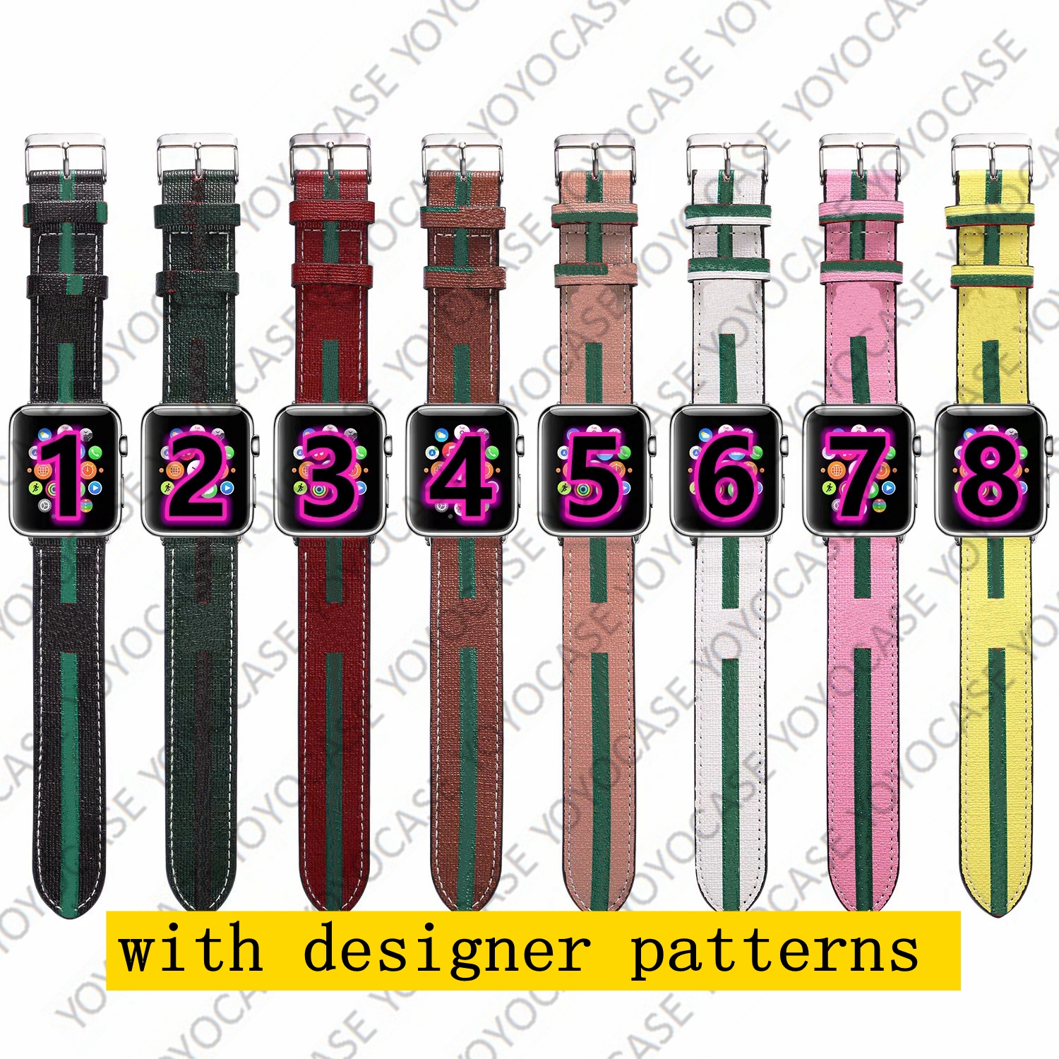 G fashion Strap Watchbands for Apple Watch Band 42mm 38mm 40mm 44mm iwatch 1 2 345 bands Leather Bracelet Fashion Stripes
G fashion Strap Watchbands for Apple Watch Band 42mm 38mm 40mm 44mm iwatch 1 2 345 bands Leather Bracelet Fashion Stripes
