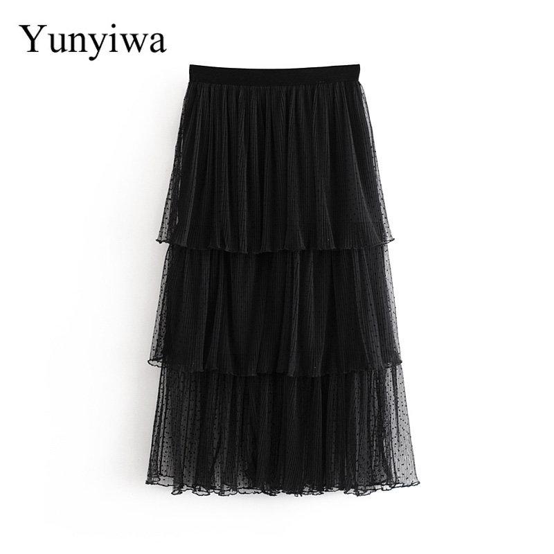 Skirts Women Fashion Black Cascading Ruffles Pleated Cake Skirt Faldas Mujer Ladies Elasti Waist Vestidos Casual Slim, As picture
Skirts Women Fashion Black Cascading Ruffles Pleated Cake Skirt Faldas Mujer Ladies Elasti Waist Vestidos Casual Slim, As picture