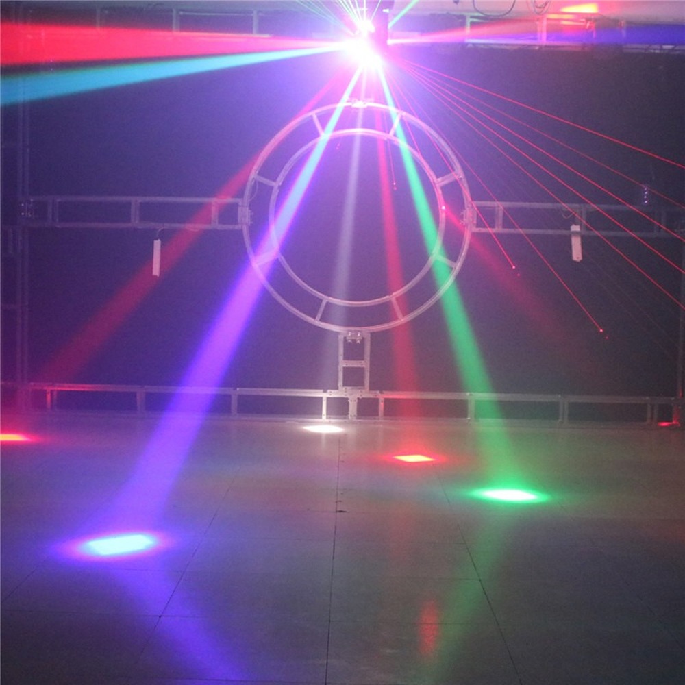 HOHAO Professional DJ 16x3w 3in1 LED Beam Laser Strobe Moving Head Football Stage Lighting Disco Ball Lights Dmx512 Dj Nightclub Party Wedding Ktv Bar