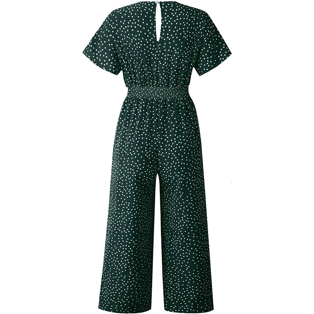 2021 New Women Jumpsuits Rompers Summer Casual Print V-neck Pocket Overalls Short Sleeve Wide Leg Loose Jumpsuit Fashion M24q, Green
2021 New Women Jumpsuits Rompers Summer Casual Print V-neck Pocket Overalls Short Sleeve Wide Leg Loose Jumpsuit Fashion M24q, Green