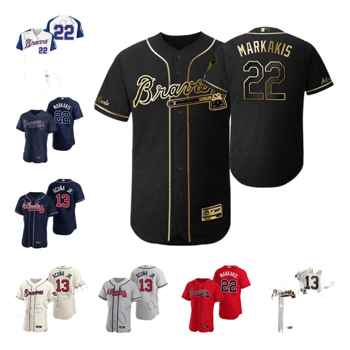 Custom Mens women youth Atlanta Braves 13 Ronald Acuna Jr. 22 Nick Markakis red grey blue green Authentic Weekend 2020 Home Jersey, Black
Custom Mens women youth Atlanta Braves 13 Ronald Acuna Jr. 22 Nick Markakis red grey blue green Authentic Weekend 2020 Home Jersey, Black
