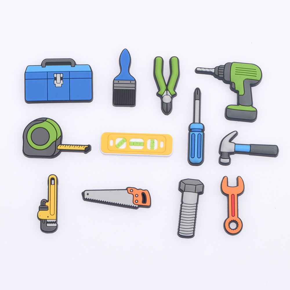 Factory Wholesale Tool Soft PVC brand logo Shoes Charms Fits for Clog Channel Shoe Charm
Factory Wholesale Tool Soft PVC brand logo Shoes Charms Fits for Clog Channel Shoe Charm