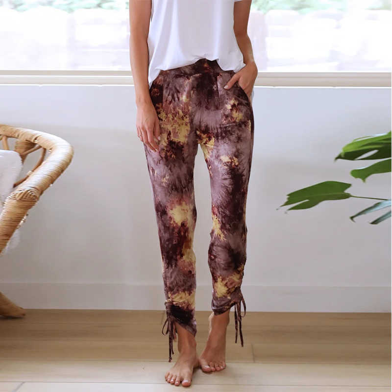 Autumn Pencil Pants Women Fashion Shrinkage Drawstring Pockets Elastic Waist Slim Trousers Casual Tie Dye Print Cargo Pant Femme 210526
Autumn Pencil Pants Women Fashion Shrinkage Drawstring Pockets Elastic Waist Slim Trousers Casual Tie Dye Print Cargo Pant Femme 210526