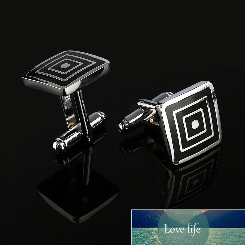 New Simple Style Black Rectangle Cufflinks Mens Shirt Cuff Button Christmas Gifts for Men Silver Plated Cuff link gemelos Factory price expert design Quality
New Simple Style Black Rectangle Cufflinks Mens Shirt Cuff Button Christmas Gifts for Men Silver Plated Cuff link gemelos Factory price expert design Quality