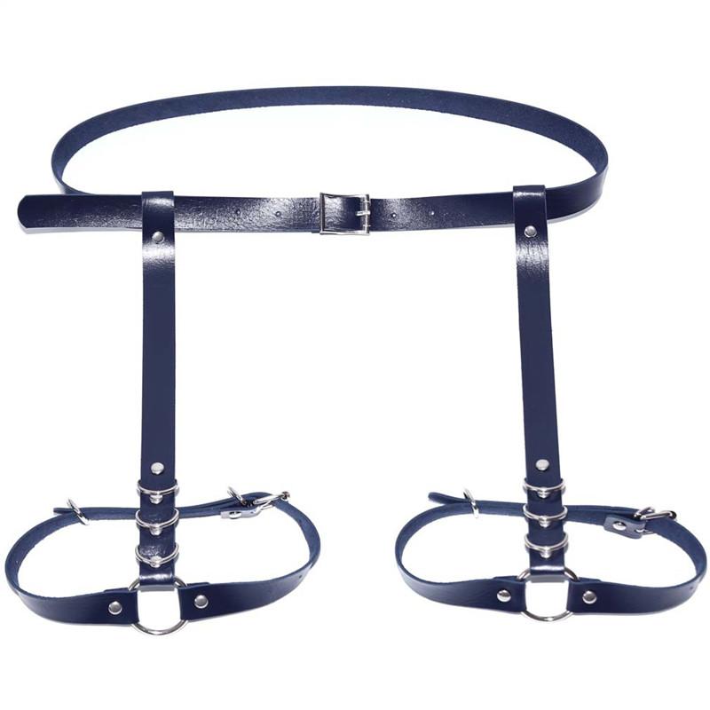 Sword Belt Harajuku Handmade Leather Punk Goth Bdsm Garters Belt Lingerie Erotic Suspenders Strap Detachable O-ring Leg Harness