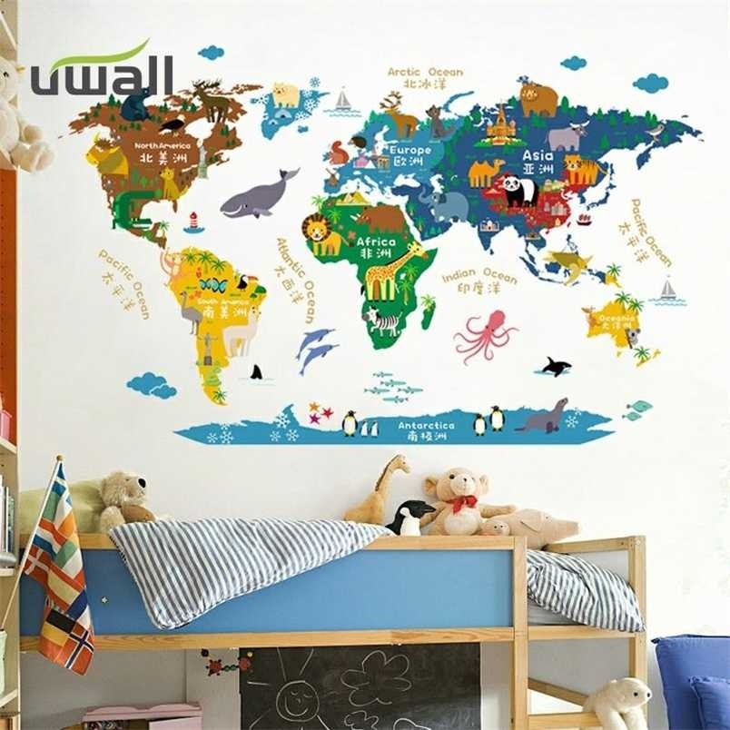 Creative Cartoon World Map Early Education Wall Stickers Child Bedroom Kids Room Decoration Home Decor Self Adhesive Stickers 211124
Creative Cartoon World Map Early Education Wall Stickers Child Bedroom Kids Room Decoration Home Decor Self Adhesive Stickers 211124