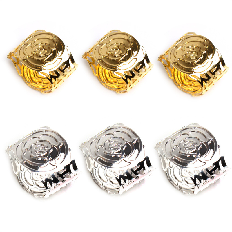 Rose Wed Ring Napkin Holder Gold Silver