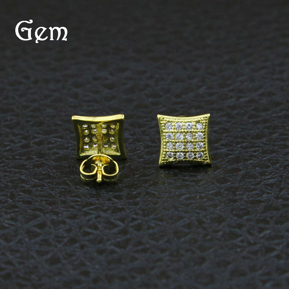 Men's fashion brand jewelry micro inlaid zircon gold plated arc AAA Zircon Earrings
Men's fashion brand jewelry micro inlaid zircon gold plated arc AAA Zircon Earrings