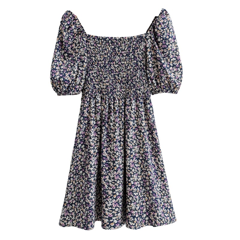 2021 Holiday Hit color Floral Print Elastic Ruched Dress Woman Short Puff Sleeve Swing A line Mini Short Dresses, Red
2021 Holiday Hit color Floral Print Elastic Ruched Dress Woman Short Puff Sleeve Swing A line Mini Short Dresses, Red