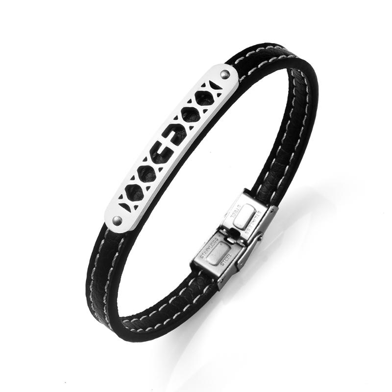 Charm Bracelets Fashion Hollow Rectangle Man Leather Stainless Steel Bangles For Women Simple Wristband Jewelry, Golden;silver
Charm Bracelets Fashion Hollow Rectangle Man Leather Stainless Steel Bangles For Women Simple Wristband Jewelry, Golden;silver