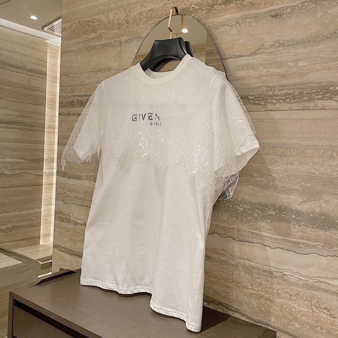 2021 spring new lace mesh stitching print letters versatile sweet round neck short sleeve T-shirt, White
2021 spring new lace mesh stitching print letters versatile sweet round neck short sleeve T-shirt, White