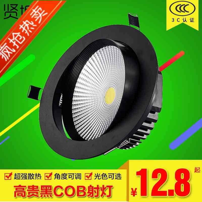 Xianshi anti glare led sky lantern cob3w5w spotlight concealed all black downlight clothing store back
Xianshi anti glare led sky lantern cob3w5w spotlight concealed all black downlight clothing store back