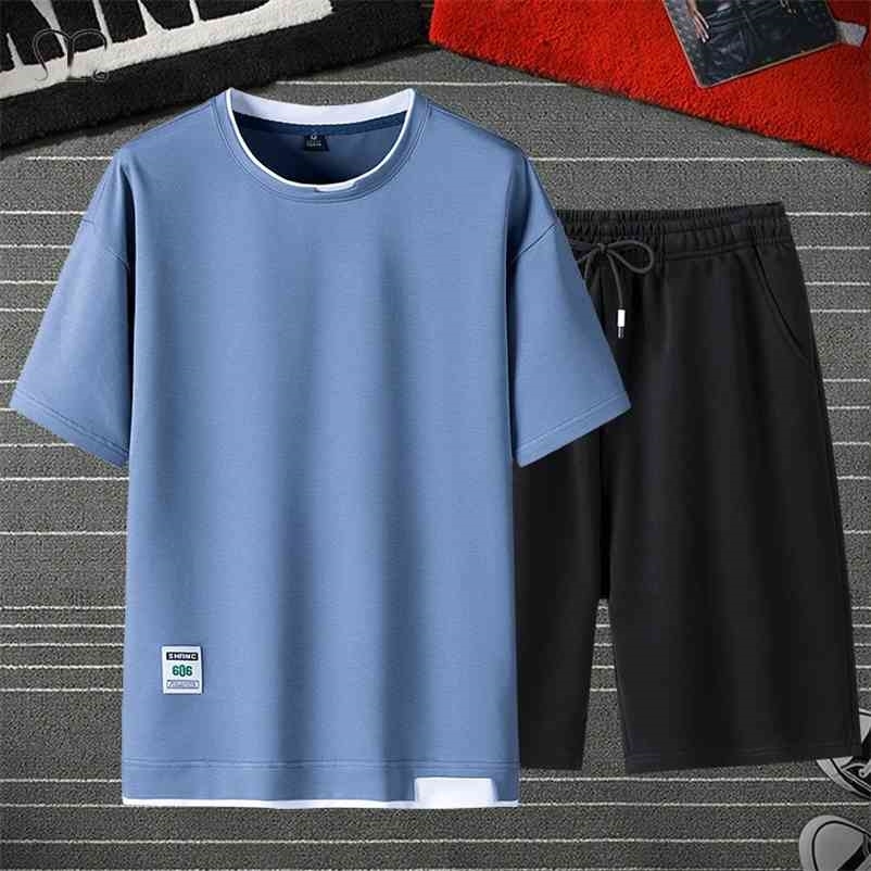 Men's Tracksuit Sportswear Sets Summer Casual Tracksuits Men 2 Piece Round Neck T-Shirts+Sweat Shorts Brand Track Suit Set Male 210722, Hh3771 2733 white
Men's Tracksuit Sportswear Sets Summer Casual Tracksuits Men 2 Piece Round Neck T-Shirts+Sweat Shorts Brand Track Suit Set Male 210722, Hh3771 2733 white
