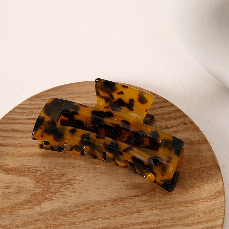 Fashion Elegant All-match Large acrylic Leopard Hair Claws Clip Hairpin Barrettes for Women Girl Accessories Headwear