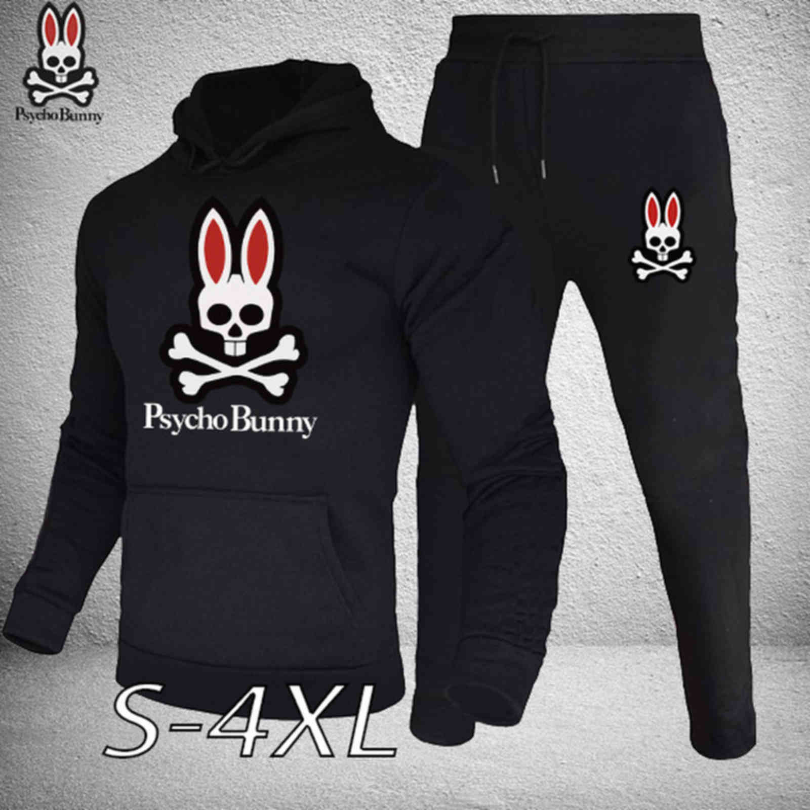 New Autumn and Winter Tracksuit Solid Color Hooded Sweater + Jogging Casual Psycho Bunny Print Dign Men's Clothing
New Autumn and Winter Tracksuit Solid Color Hooded Sweater + Jogging Casual Psycho Bunny Print Dign Men's Clothing
